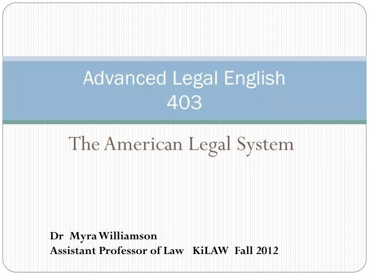 advanced legal english 403