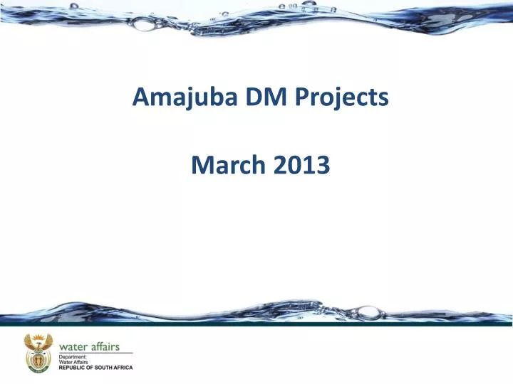amajuba dm projects march 2013