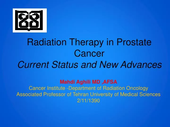 radiation therapy in prostate cancer current status and new advances