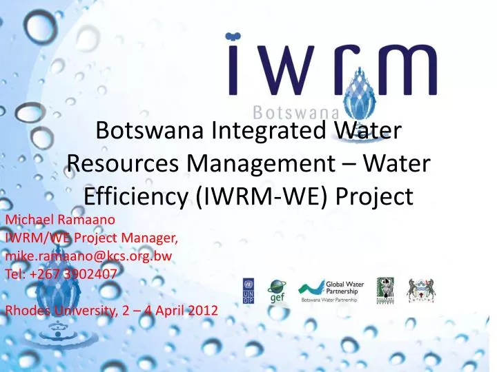 botswana integrated water resources management water efficiency iwrm we project