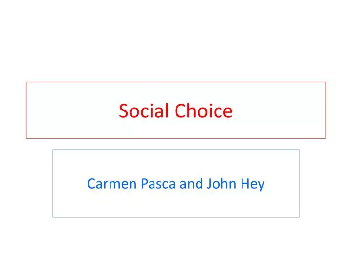 social choice