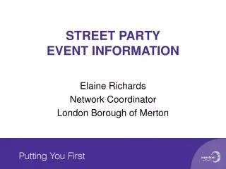 STREET PARTY EVENT INFORMATION