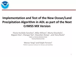 The New CrIMSS Precipitation Detection Algorithm for Ocean/Land Surfaces