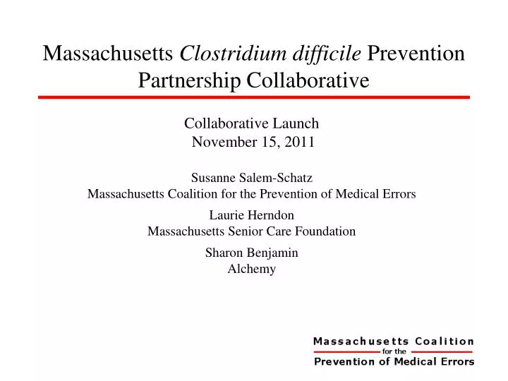 massachusetts clostridium difficile prevention partnership collaborative