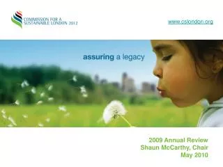 2009 Annual Review Shaun McCarthy, Chair May 2010