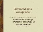 Advanced Data Management - slide 1