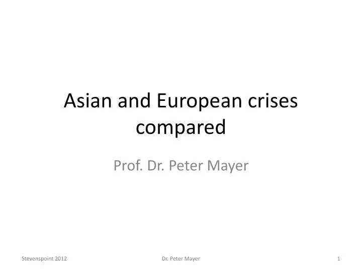 asian and european crises compared