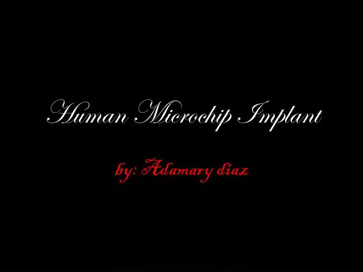 human microchip implant