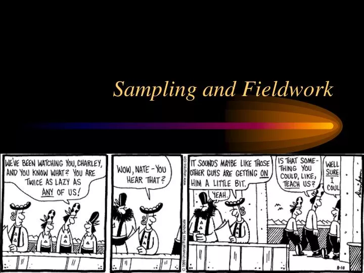 sampling and fieldwork