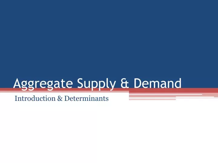 aggregate supply demand