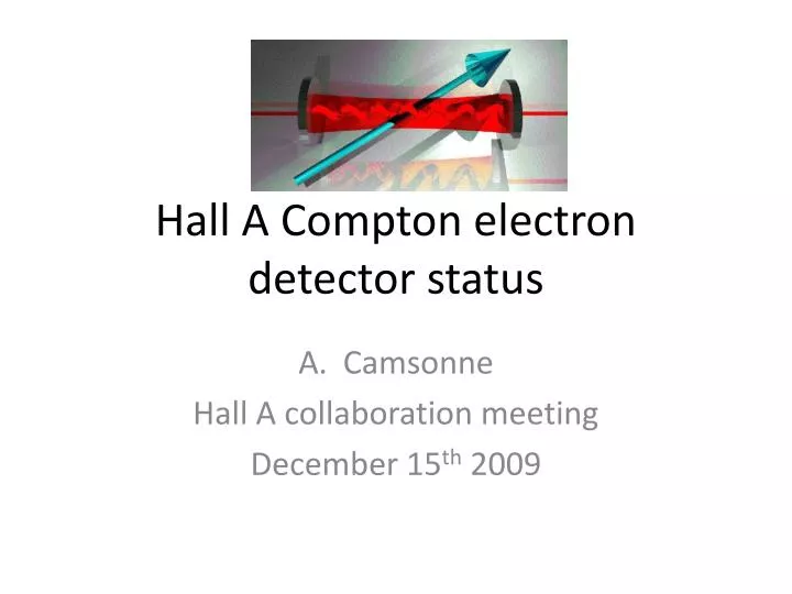 hall a compton electron detector status