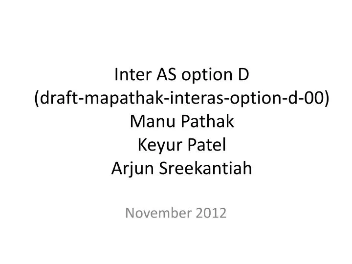 inter as option d draft mapathak interas option d 00 manu pathak keyur patel arjun sreekantiah
