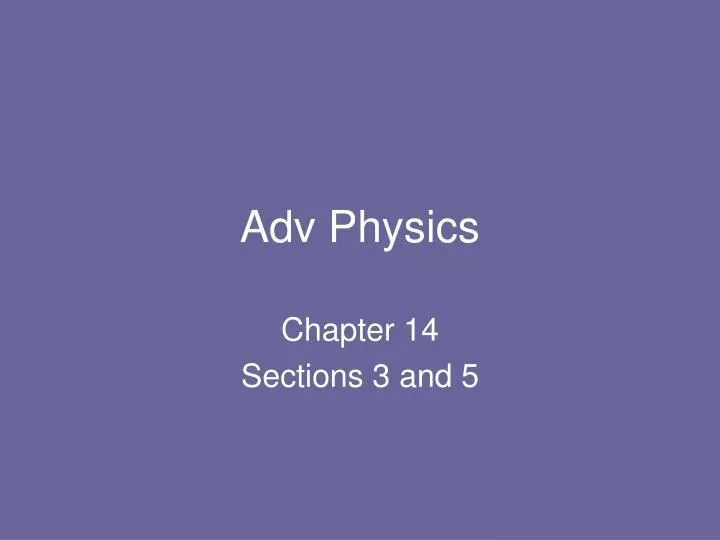 adv physics