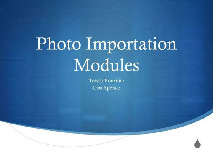 photo importation modules