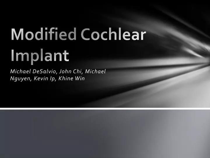modified cochlear implant