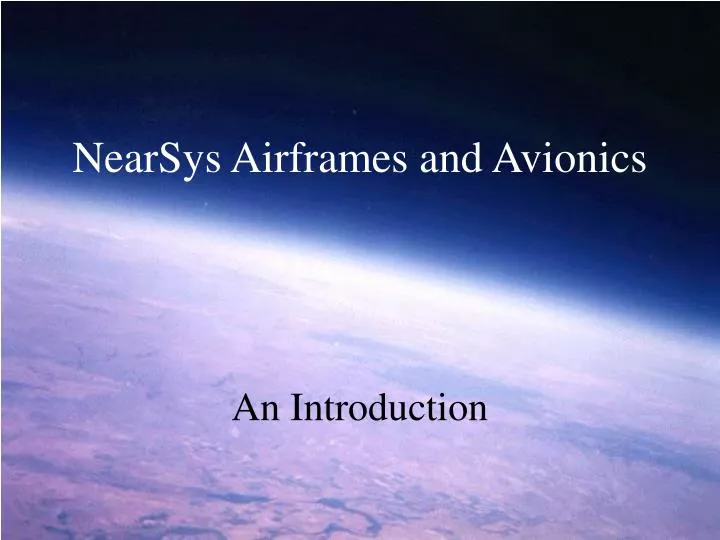 nearsys airframes and avionics