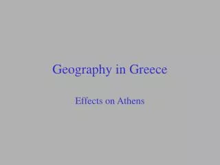 Geography in Greece
