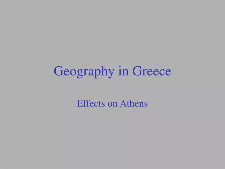 geography in greece