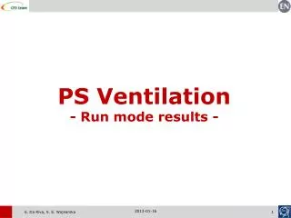 PS Ventilatio n - Run mode results -
