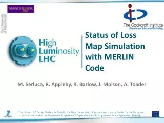 Status of Loss Map Simulation with MERLIN Code