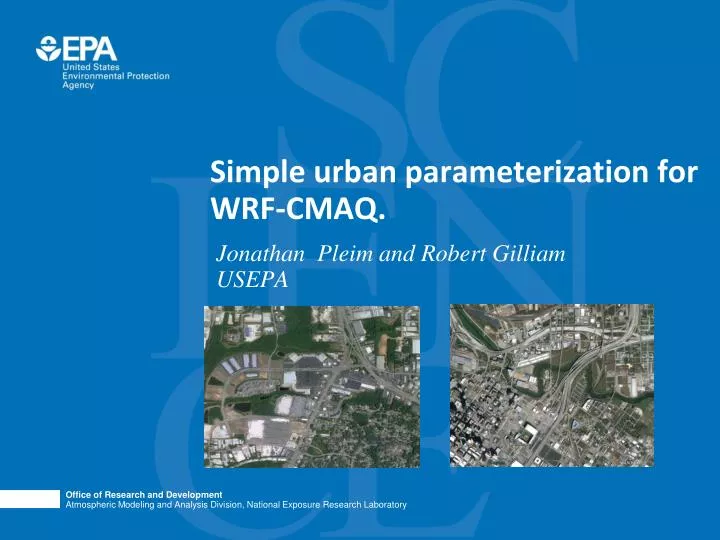 simple urban parameterization for wrf cmaq