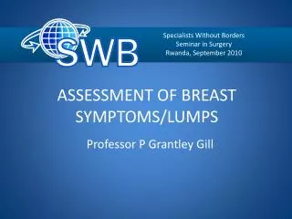 ASSESSMENT OF BREAST SYMPTOMS/LUMPS