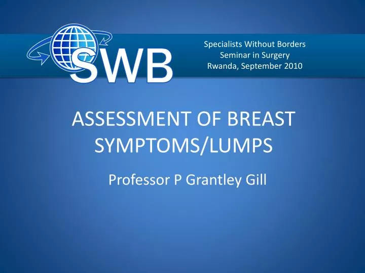 assessment of breast symptoms lumps