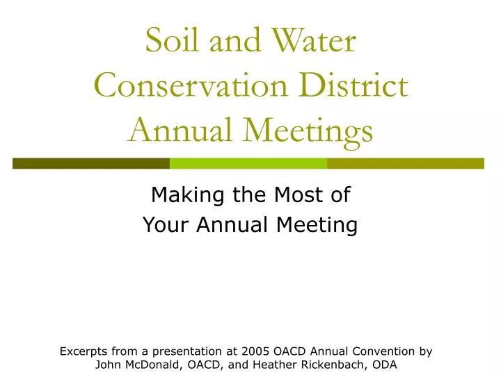 soil and water conservation district annual meetings