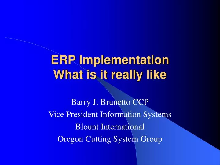 erp implementation what is it really like