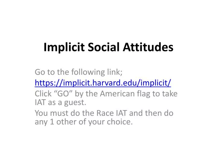 implicit social attitudes