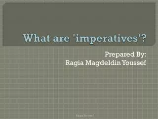 What are 'imperatives'?
