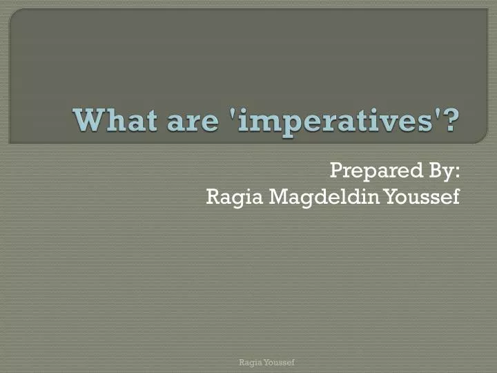 what are imperatives