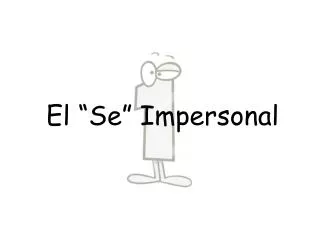 el se impersonal