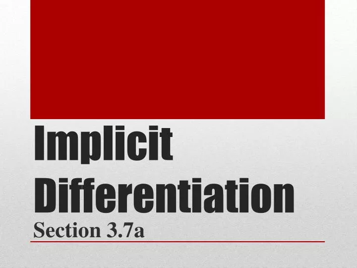 implicit differentiation