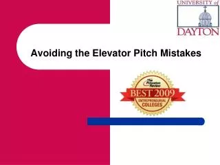 Avoiding the Elevator Pitch Mistakes