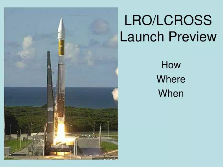 lro lcross launch preview