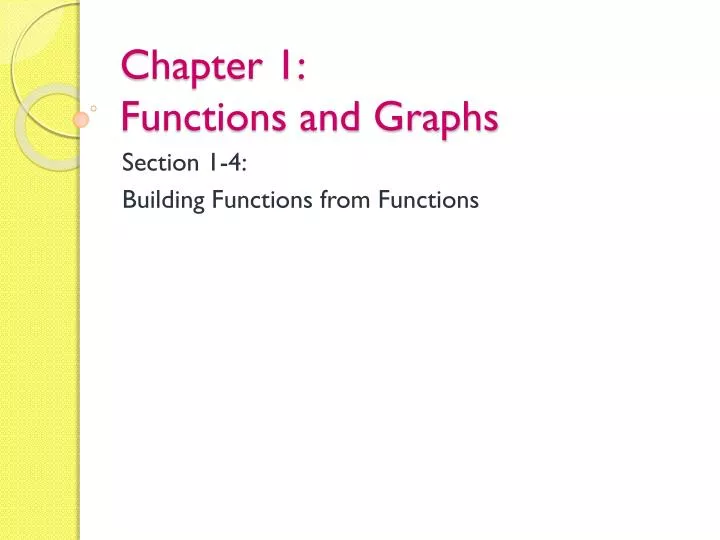 chapter 1 functions and graphs