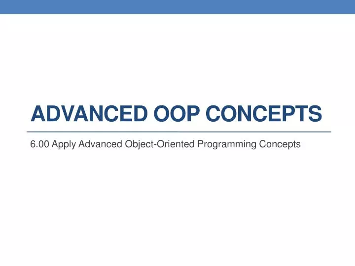 advanced oop concepts