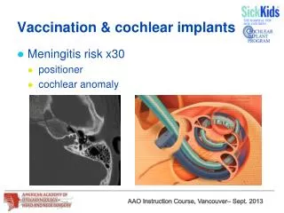 Vaccination &amp; cochlear implants