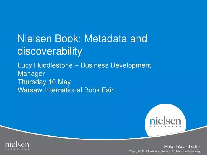 nielsen book metadata and discoverability