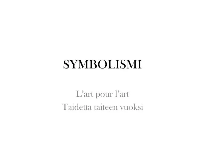 symbolismi