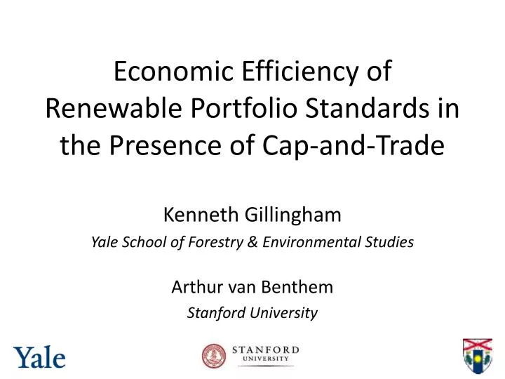 economic efficiency of renewable portfolio standards in the presence of cap and trade