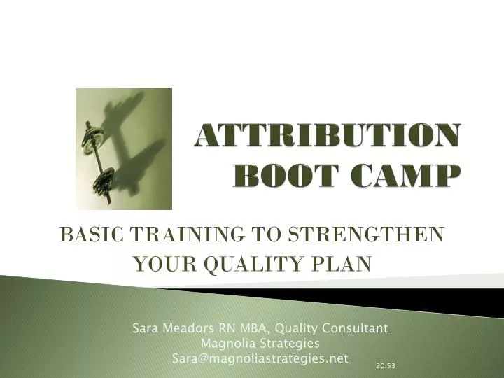 attribution boot camp