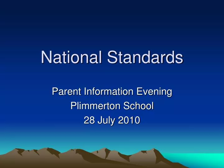 national standards