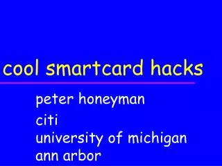 cool smartcard hacks