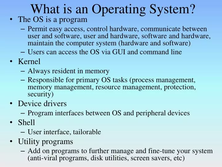 what is an operating system