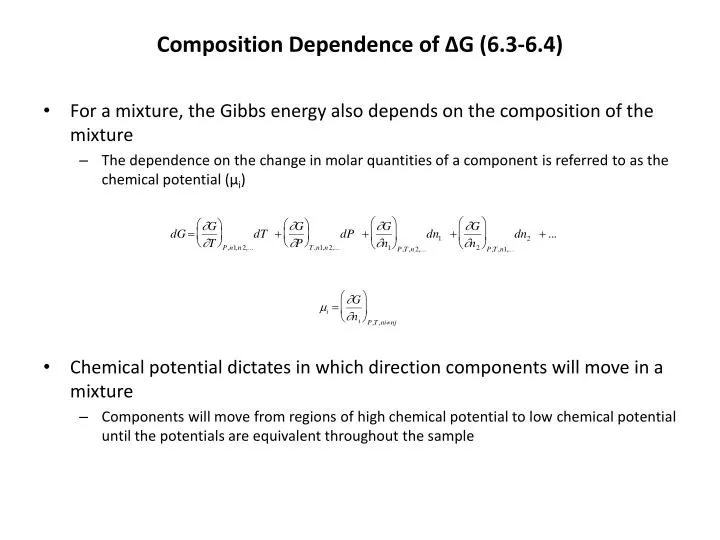 composition dependence of g 6 3 6 4