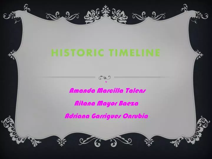 historic timeline
