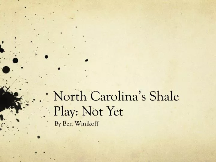 north carolina s shale play not yet