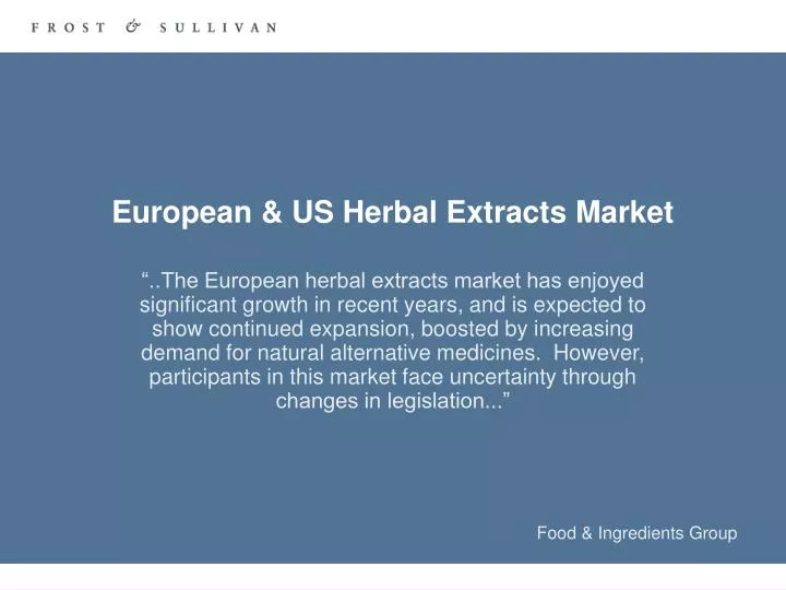 european us herbal extracts market